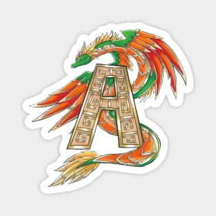 Aztec Art Dragon Magnet