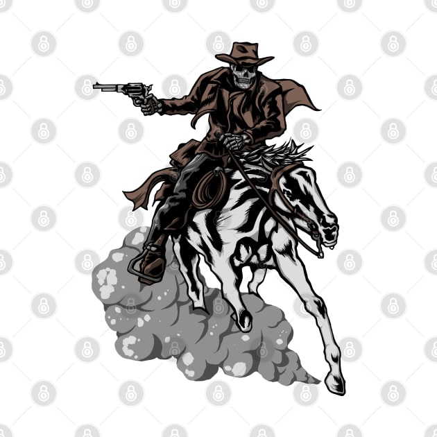 Vintage Skull Cowboy #5 by BLUESIDE