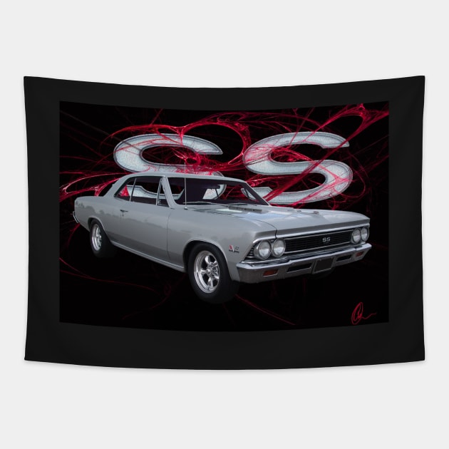 SS 396 Muscle Car in Red Tapestry by cthomas888