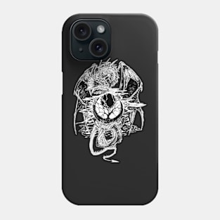 Tree of Life Dragon (black and white) Phone Case