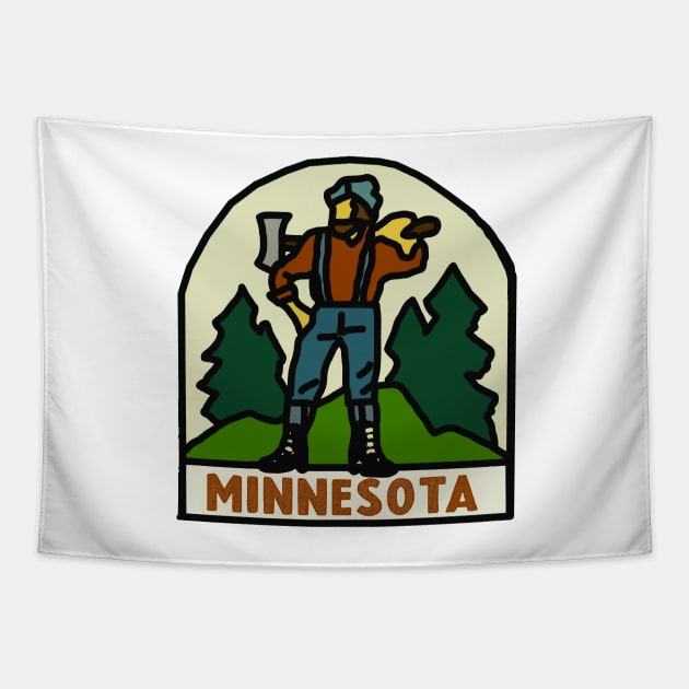 Minnesota Bunyan Decal Tapestry by zsonn