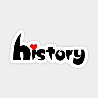 History Small Heart Magnet