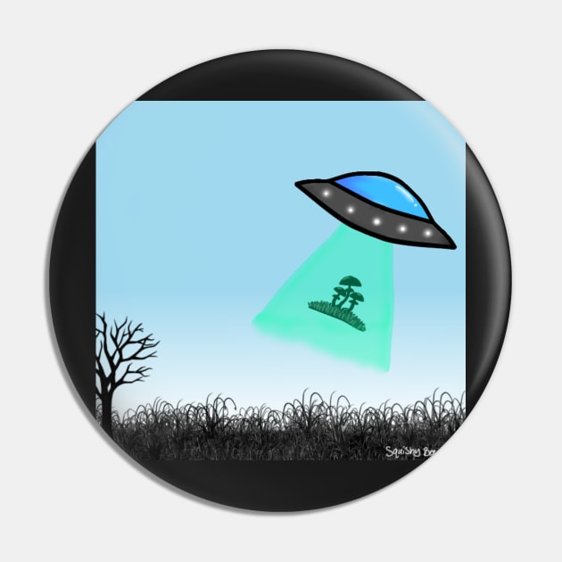 UFO mushroom abduction Pin by SquishyBeeArt