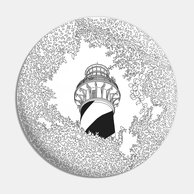 St Augustine Lighthouse - Line Art Pin by lamaisondulapino