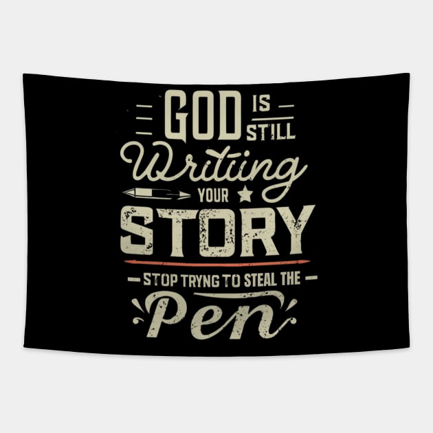 Divine Guidance: Let Go and Let God Write Your Story Tapestry by twitaadesign