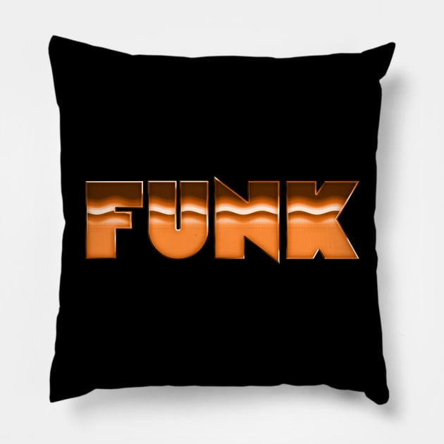 FUNK //// Retro 70s Music Fan Design Pillow by DankFutura