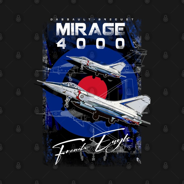 Dassault Mirage 4000 French Vintage long-range interceptor Fighterjet Aircraft by aeroloversclothing