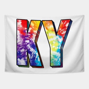 Kentucky State KY tie dye colorful Tapestry