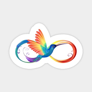 Rainbow Hummingbird with Infinity Magnet