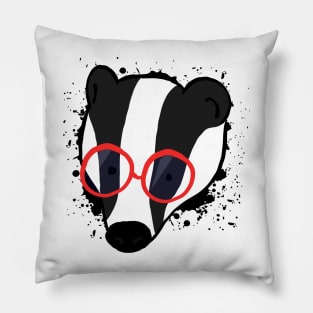 Hipster Badger Pillow