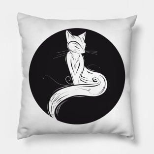 white fox - arctic fox Pillow