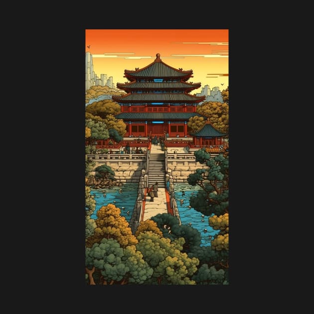 Ethereal East: Intricate Pagoda Landscapes by Scorpio Studio