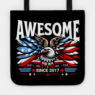 Awesome Since 2017 - Patriotic American Eagle Tote