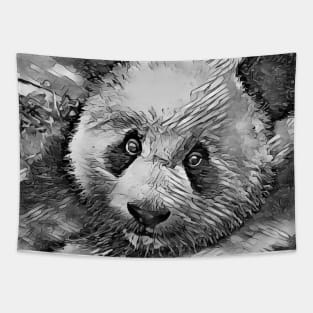 AnimalArtBW Panda 001 Tapestry