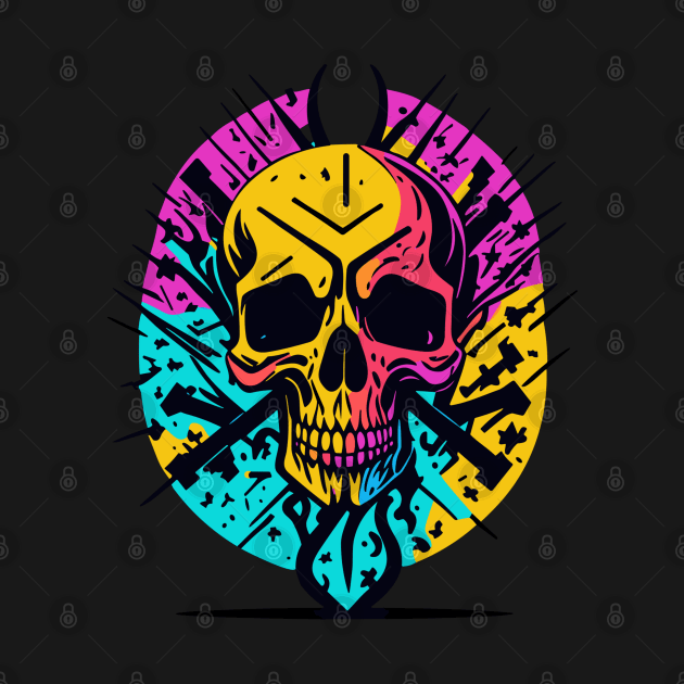 Colorful skull by DesignVerseAlchemy