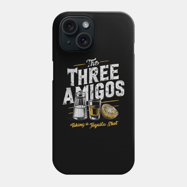 The 3 Three Amigos Taking a Tequila Shot Cinco De Mayo Phone Case by deafcrafts