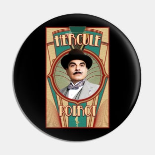 Hercule Poirot Design Pin