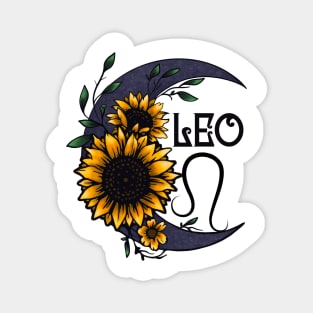 Leo zodiac floral Magnet