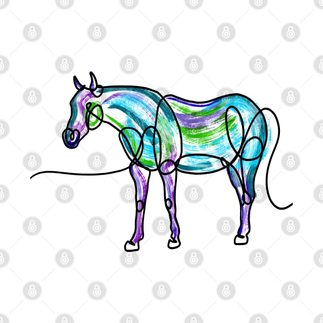 Single Line Horse by Ory Photography Designs