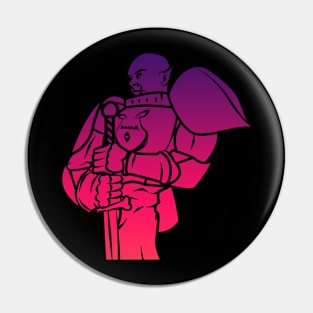 Orc Knight (Twilight): A Fantasy Design Pin