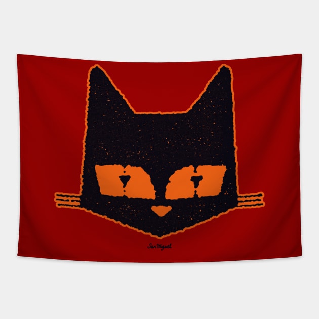 MY CAT IS AWESOME (orange edition) Tapestry by boozecruisecrew