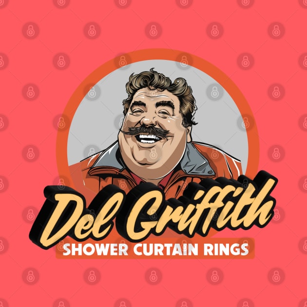 Del Griffith Shower Curtain Rings by NineBlack