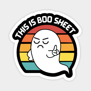 This Is Boo Sheet Ghost Vintage Halloween Costume Men Women Magnet