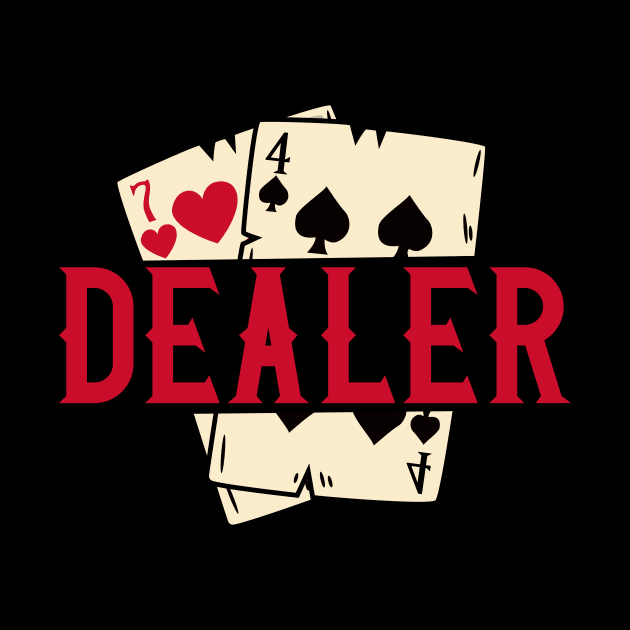 Casino Card Dealer I Poker I Blackjack print by biNutz