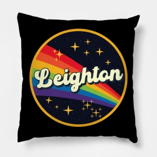 Leighton // Rainbow In Space Vintage Style Pillow