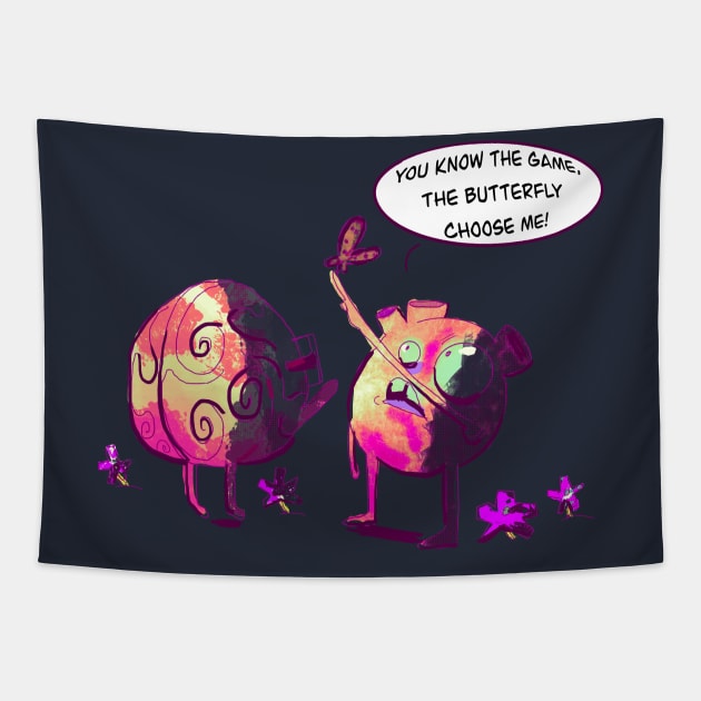 Awkward yeti Tapestry by Ninjanese_art