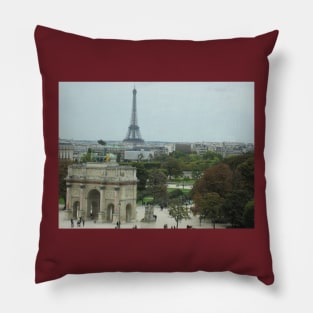 Paris View From the Louvre Museum Pillow