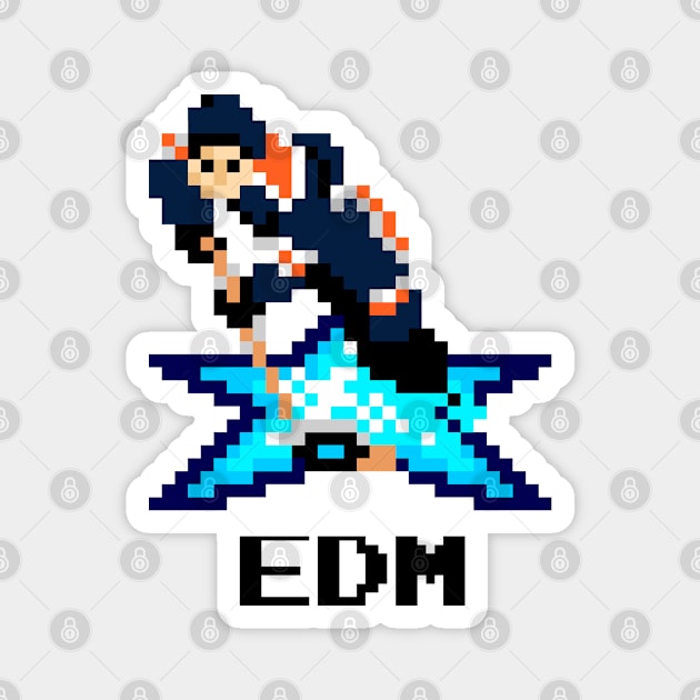 16-Bit Ice Hockey - Edmonton Magnet by The Pixel League