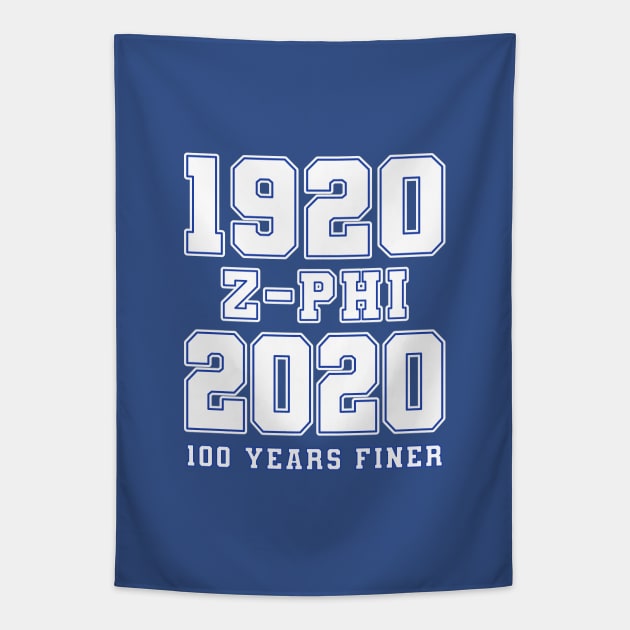 1920 - 2020 100 Years Finer Zeta White Gear Tapestry by DrJOriginals