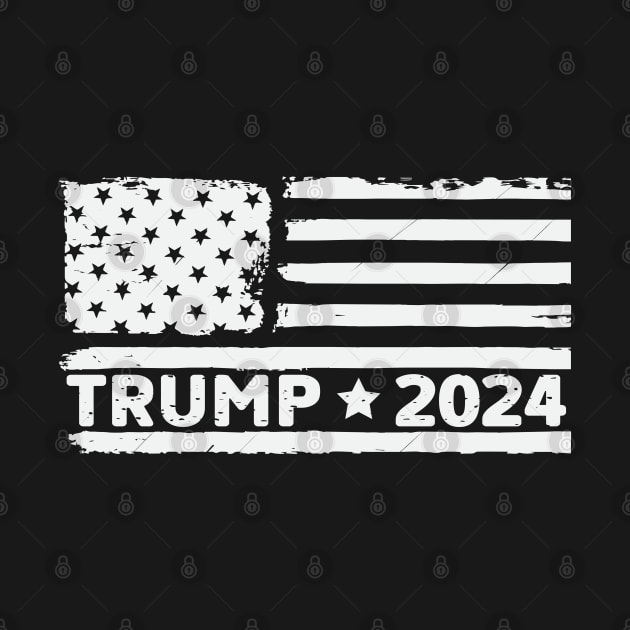 Trump 2024 American Flag by Dylante
