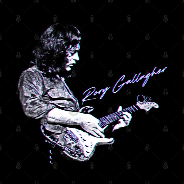 Rory Gallagher Psychedelic Style Pop Art Design by CultOfRomance