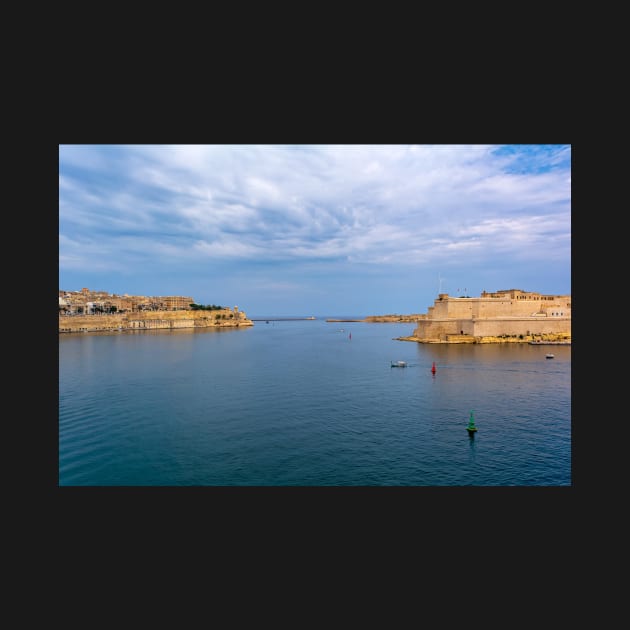 Valletta city and Fort St. Angelo in Birgu by lena-maximova