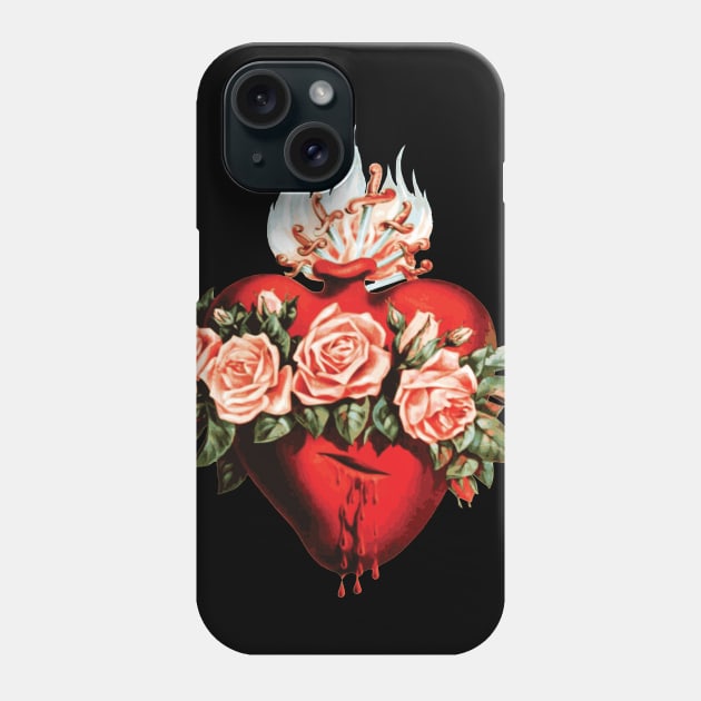 Immaculate Heart of Mary Vintage Phone Case by Beltschazar