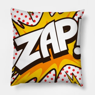 Zap! - Comic Book Funny Sound Effects Pillow