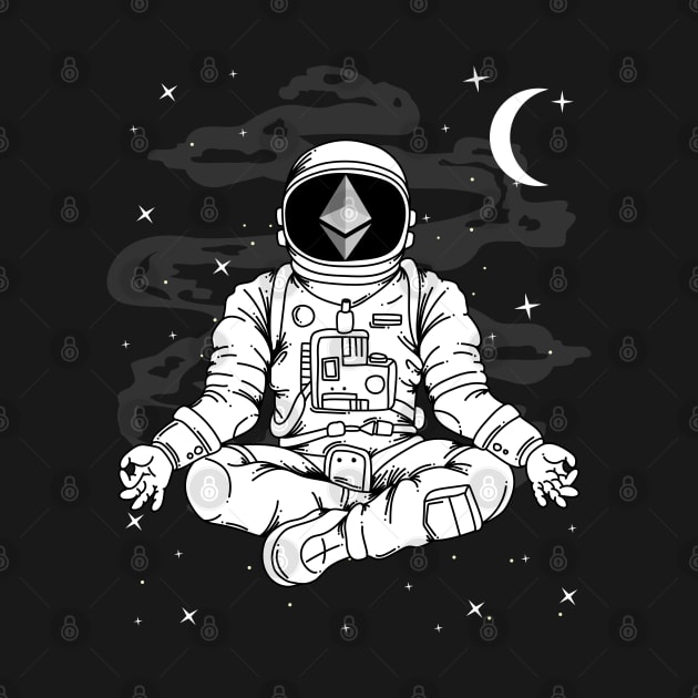 Astronaut Yoga Ethereum ETH Coin To The Moon Crypto Token Cryptocurrency Blockchain Wallet Birthday Gift For Men Women Kids by Thingking About