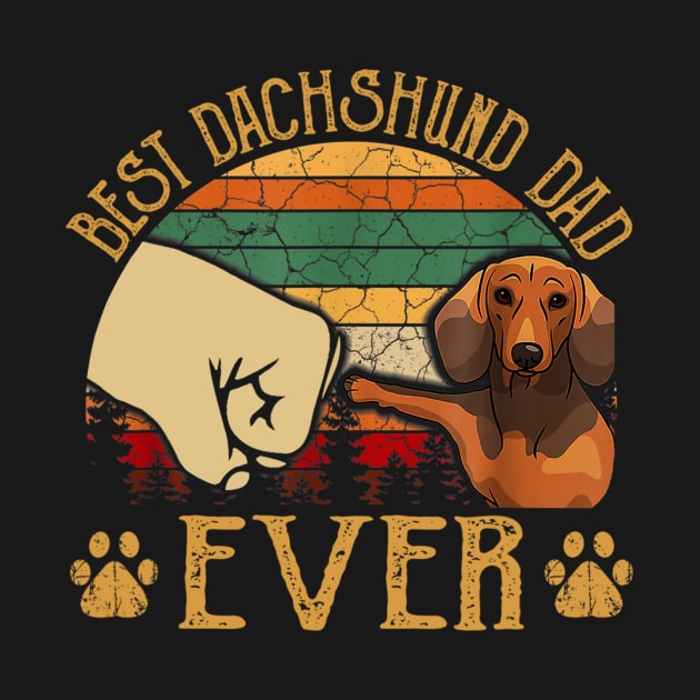 Best Dachshund Dad Ever Vintage by Xamgi