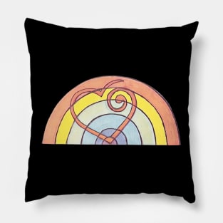 Rainbow heart 2 Pillow