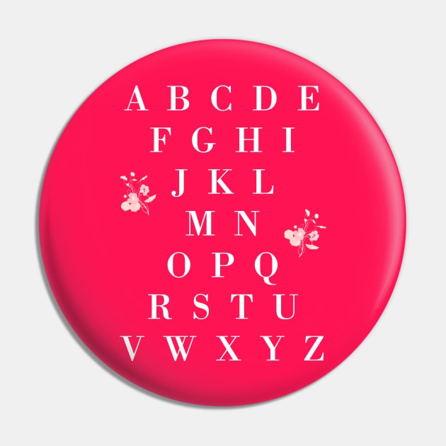 English Alphabet with Flowers Pin by TheDaintyTaurus