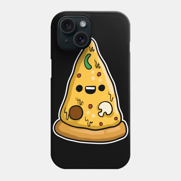 Cute Pizza Slice Phone Case by BadDesignCo