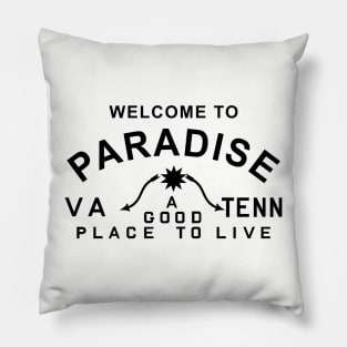 Paradise CVB black text Pillow