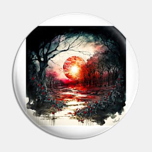 Crimson Lunar Forest Pin