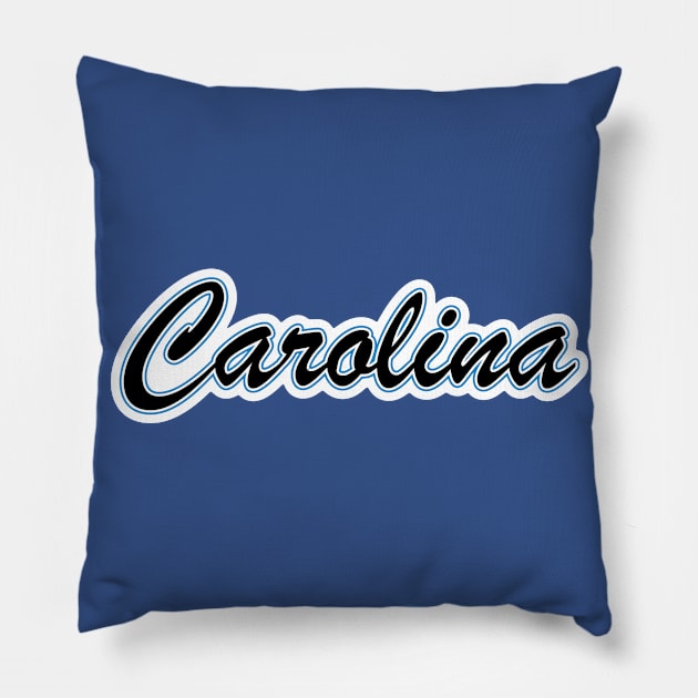 Football Fan of Carolina Pillow by gkillerb