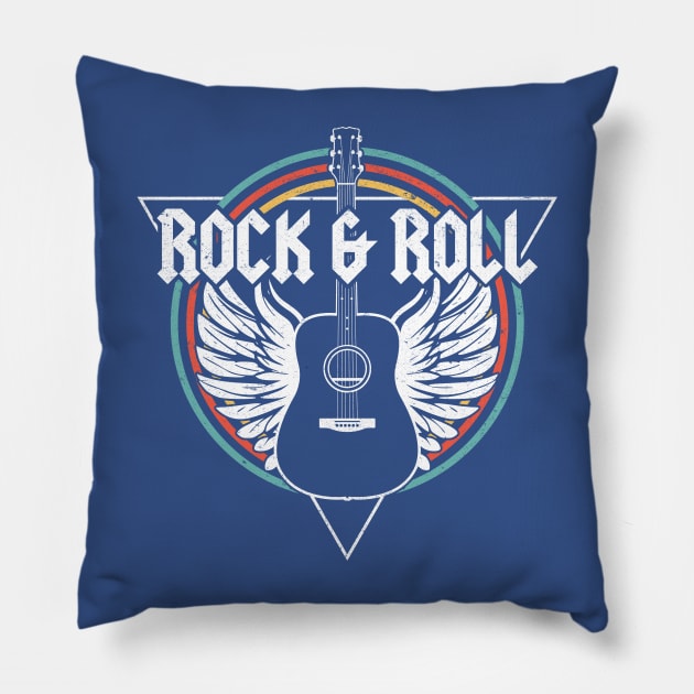 Rock And Roll - Music Lovers Pillow by TwistedCharm