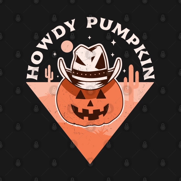 Howdy Pumpkin Cowboy Rodeo Western Country Fall Halloween by OrangeMonkeyArt