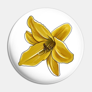 Bright Yellow Floral Pin