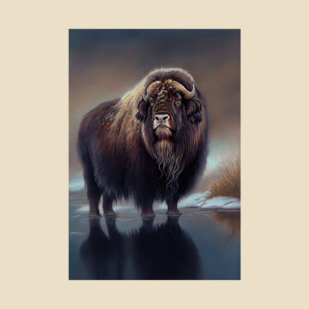 Arctic Muskox - Oil Paint by ABART BY ALEXST 